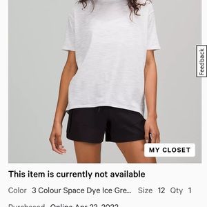 LULULEMON, back in action, size 12